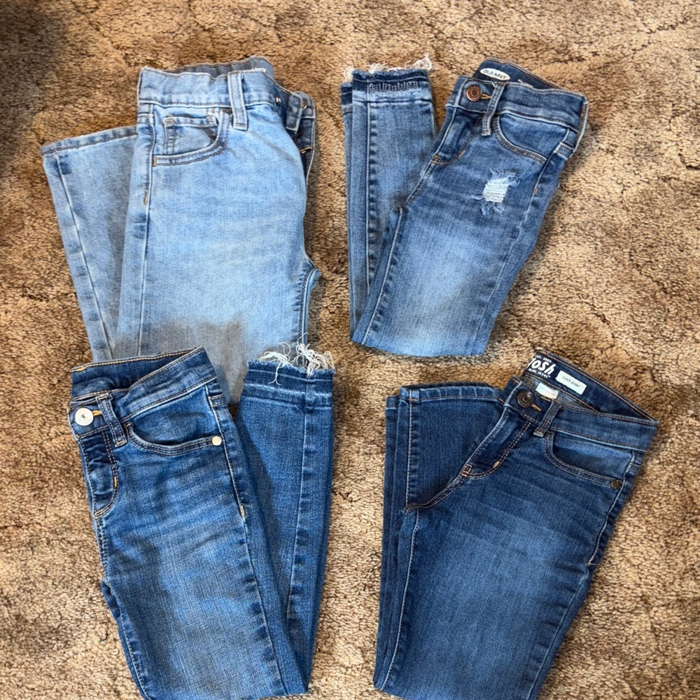 Girls blue Jean lot- Old Navy, Oshkosh, Art Class size 6 and 7